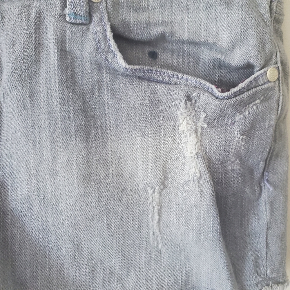 Charlotte Russe Jean Shorts Womens Size 10‎ Distressed Gray Cutoffs Daisy Dukes - Picture 5 of 10